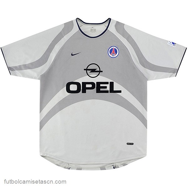 Tailandia Camiseta Paris Saint Germain 2ª Retro 2001 Gris